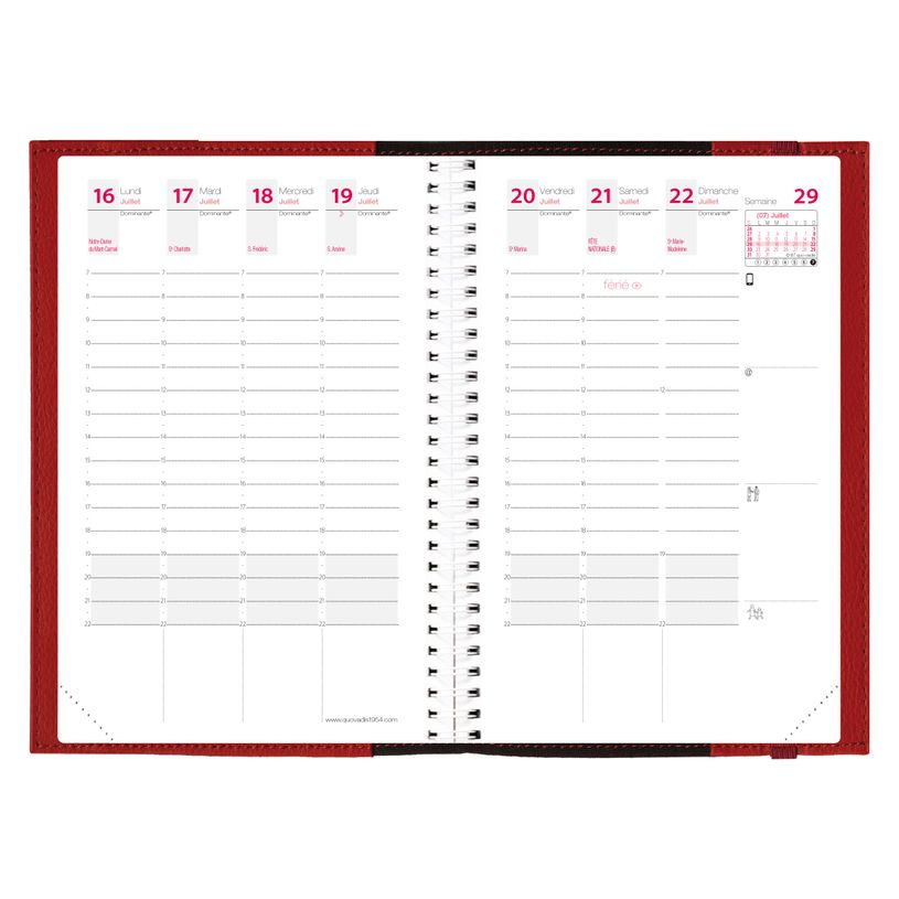 3371010362561-Agenda à élastique Time&Life Pocket - 1 semaine sur 2 pages - 10 x 15 cm - rose - Quo Vad-P_79394709_3-1