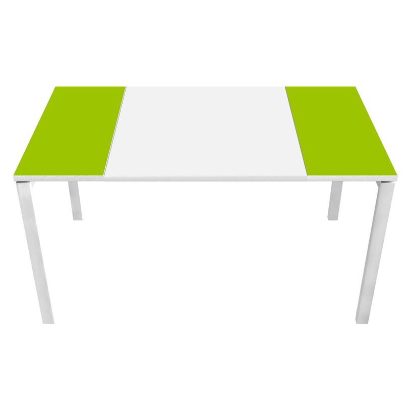 3660141220261-Table de réunion EASYDESK - L150 x P114 x H75 cm - blanc/vert-P_79397015_1-0