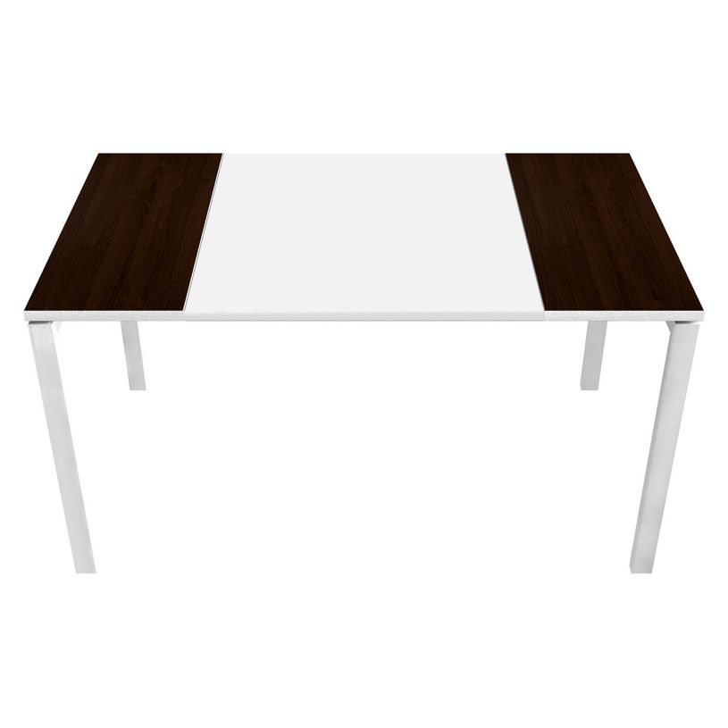 3660141220308-Table de réunion EASYDESK - L150 x P114 x H75 cm - blanc/wengé-P_79397019_1-0