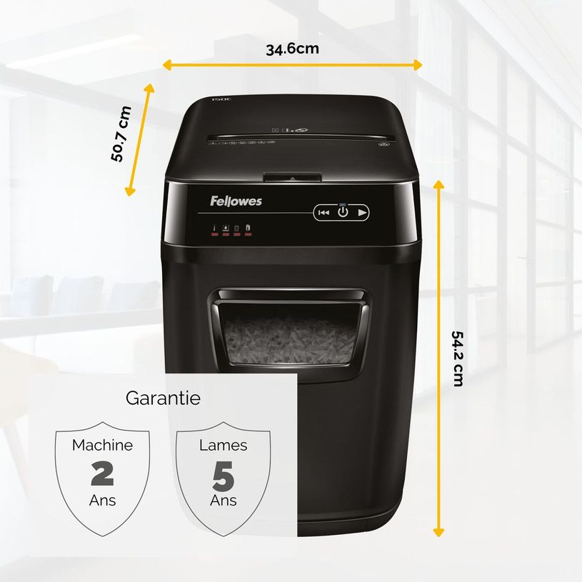 043859683741-Fellowes AutoMax 150C - destructeur de documents coupe croisée - 150 feuilles - Corbeille 32 litres - anti-bourra-P_79397394_9-6