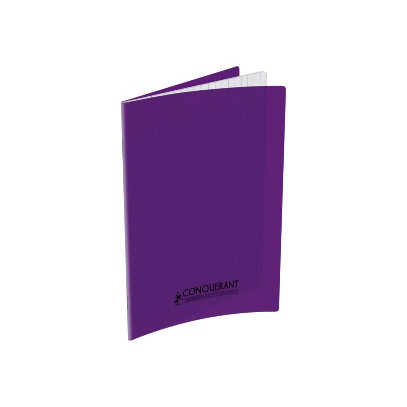 3020120203973-Conquérant Classique - Cahier polypro 17 x 22 cm - 96 pages - grands carreaux (Seyes) - vi-P_79397613_1-0