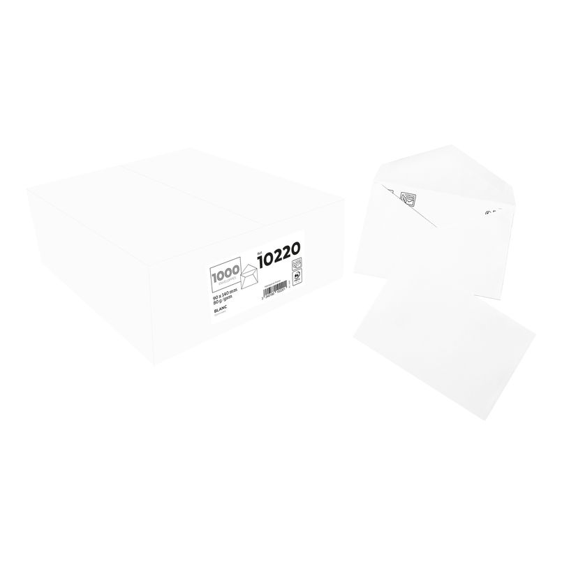 3240180100009-La Couronne - 1000 Enveloppes recyclées élection - 90 x 140 mm - 70 gr - blanc--0