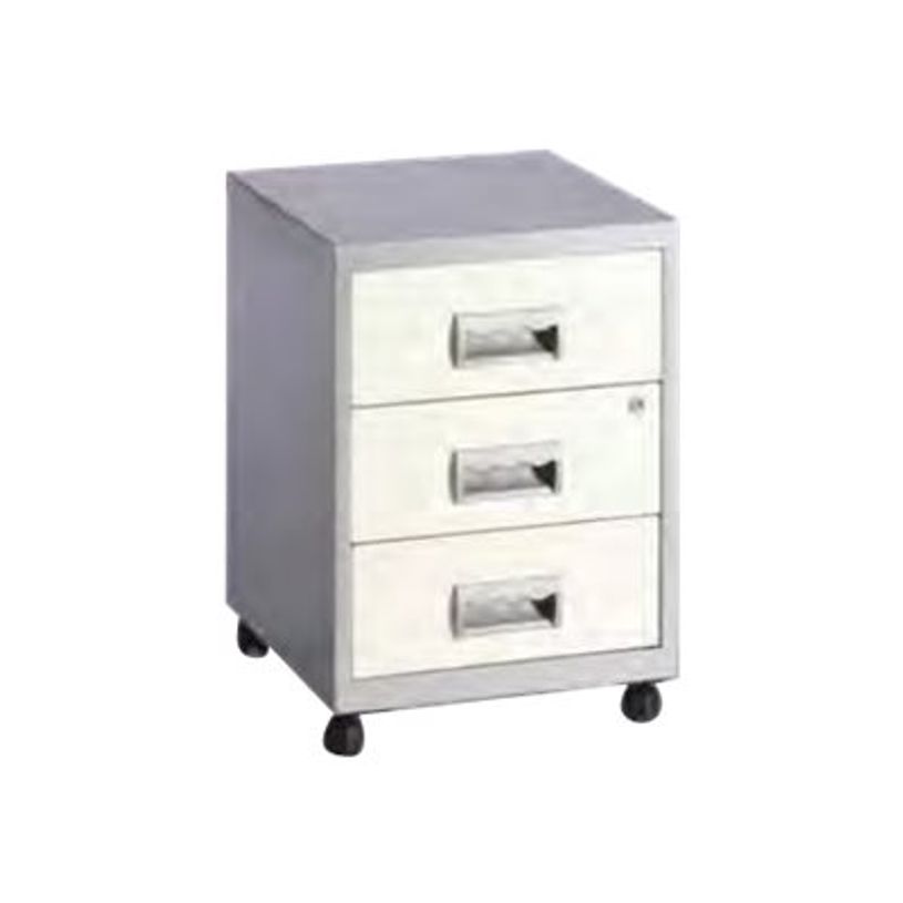 3219090954606-Caisson mobile - 3 tiroirs - alu/blanc-P_79401101_1-0