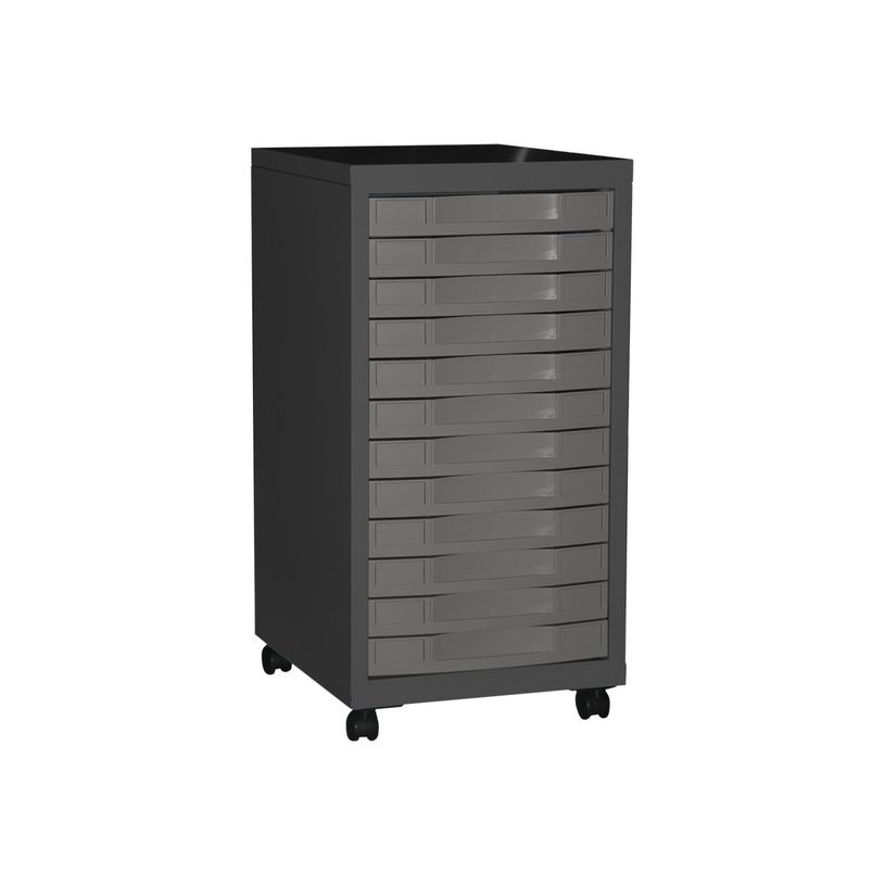 3219091940431-Desserte de rangement 12 tiroirs - anthracite/taupe-P_79401138_1-0