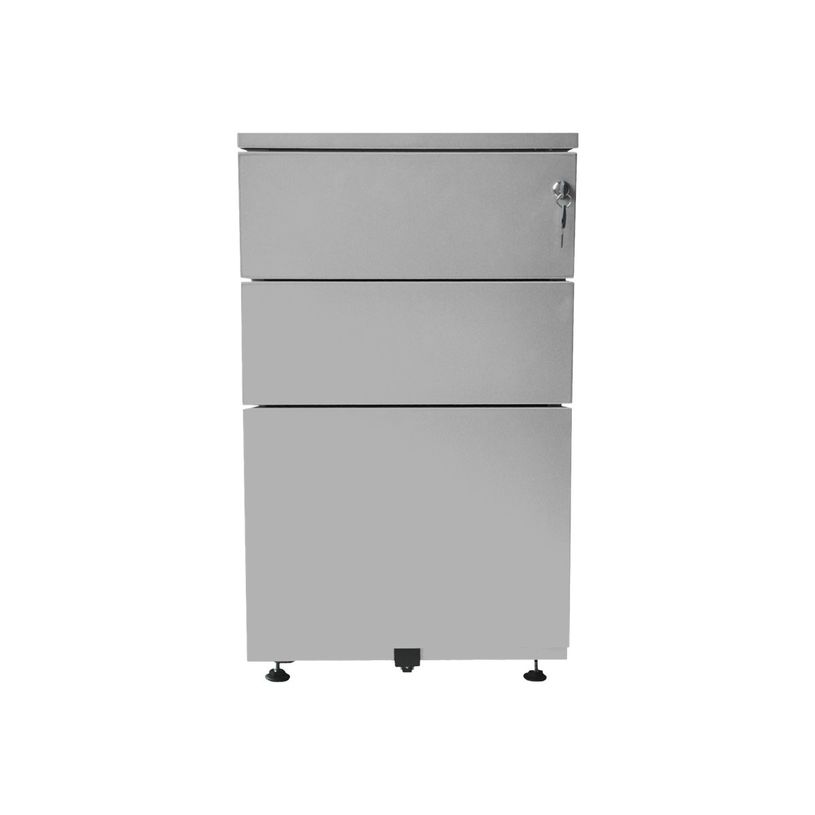 3219091962280-Caisson bout de bureau - 3 tiroirs - 69 x 41,6 x 74,6 cm - aluminium-P_79401159_1-0