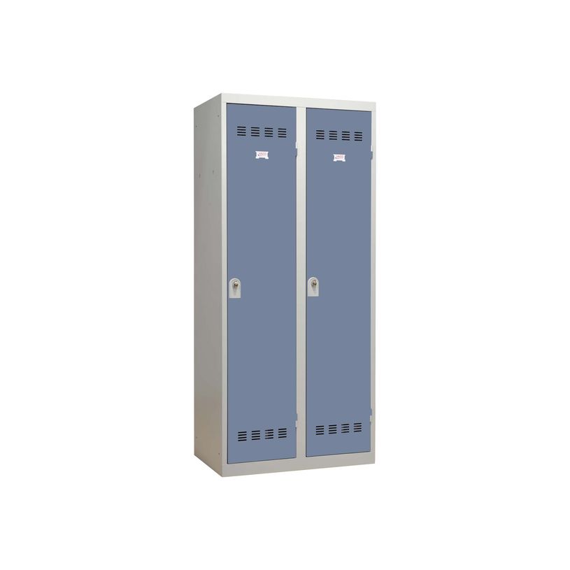 3219093114410-Vestiaire Industrie Salissante - 2 portes - 180 x 80 x 50 cm - gris/beu-P_79401179_1-0