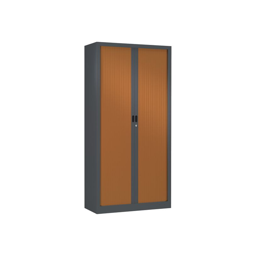 3219095501164-Armoire haute monobloc Class 900 - 180 x 90 x 43 cm - anthracite/imitation merisier-P_79401194_2-0