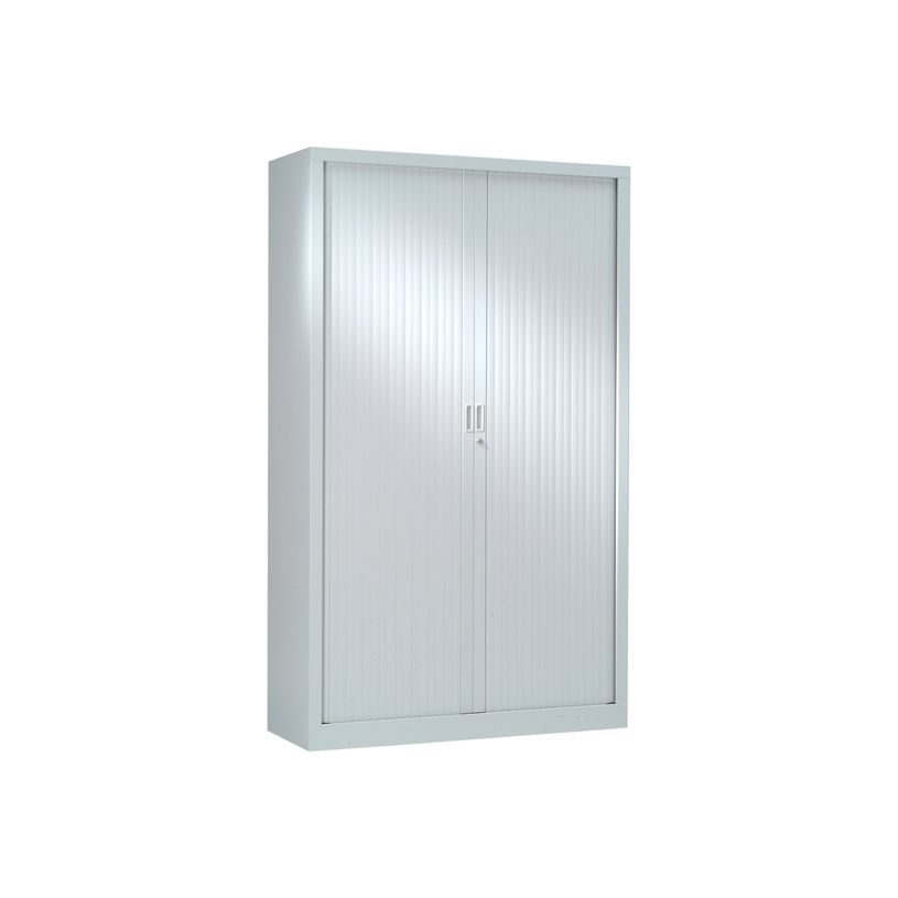 3219095800045-Armoire haute monobloc à rideaux GENERIC - 198 x 120 x 43 cm - gris-P_79401198_2-0