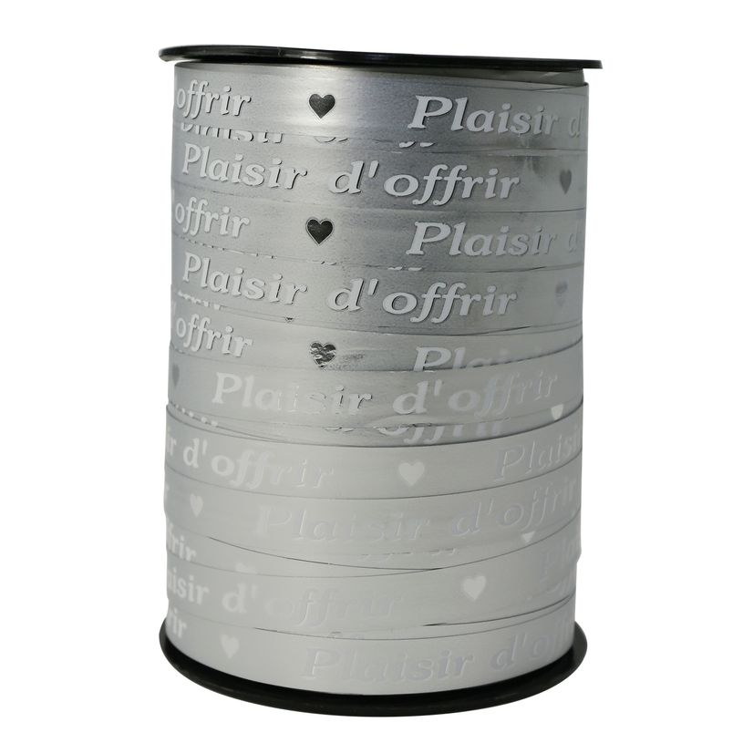 3329686021763-Bolduc comptoir - Bobine fantaisie - Plaisir d'offrir - 225mx10mm - Argent--0