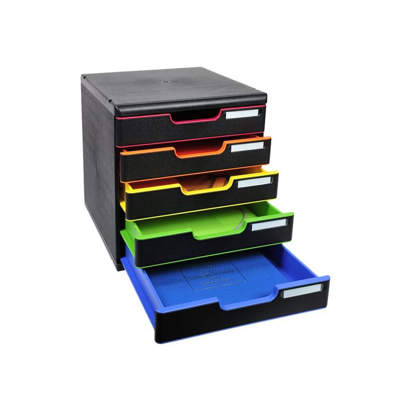 9002493423657-Exacompta Modulo - Module de classement 5 tiroirs - noir/arlequin-P_79404351_3-2