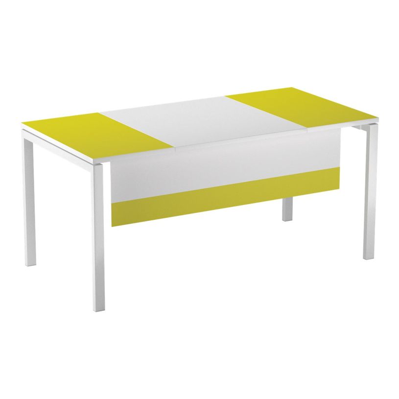 3660141251524-Voile de fond pour bureau EASYDESK L160cm - Blanc/vert-P_79407971_1-0