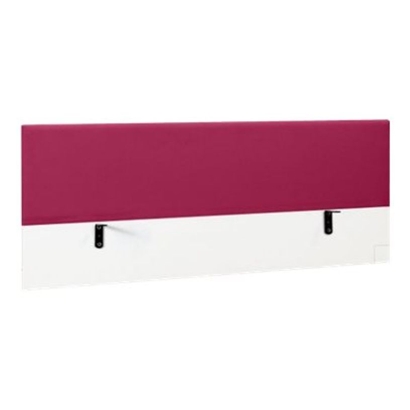 3483600495228-Écran de séparation pour bureau SUNDAY - L160 x H60 - tissu framboise-P_79408112_1-0
