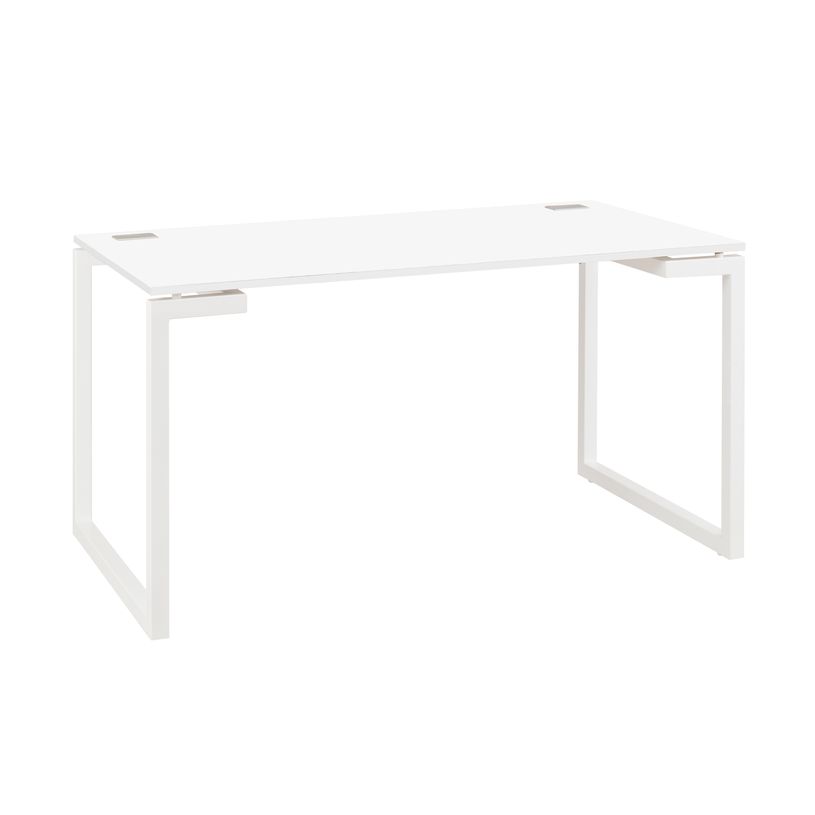 3483600495594-Table d'appoint SUNDAY - L 120 cm - Pieds cadre - Blanc-P_79408140_1-0