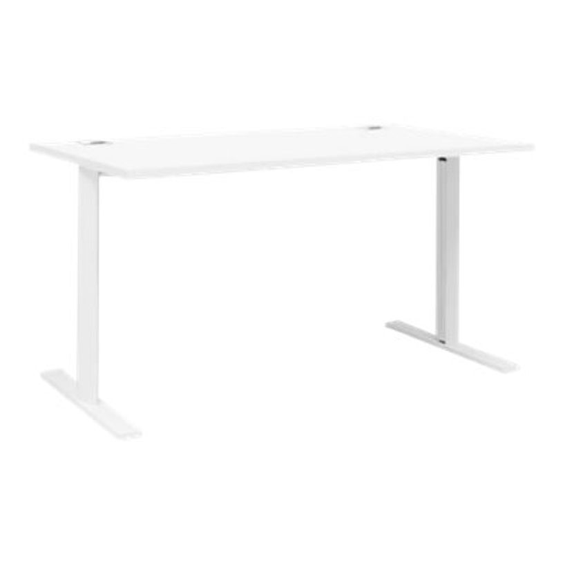 3483600713650-Bureau YES ! - 120 cm - Pieds métal fixes - Blanc-P_79409820_1-0