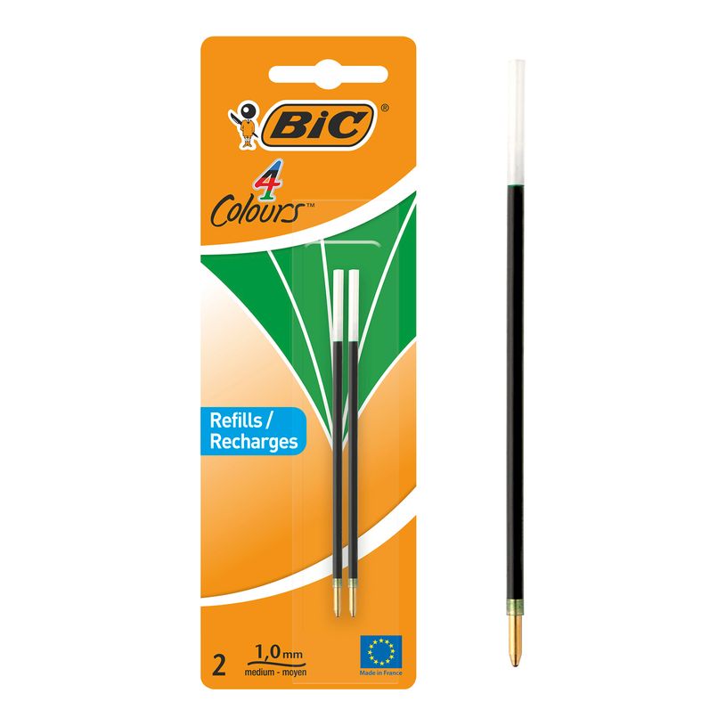 3086123397767-BIC 4 Couleurs - 2 Recharges pour stylo à bille - vert - 1 mm-P_79412011_3-0