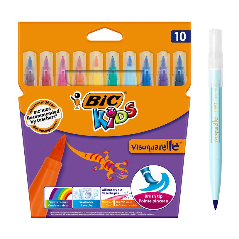 3270220001553-BIC Kids Visaquarelle - 10 Feutres - pointe pinceau-P_79412022_2-0
