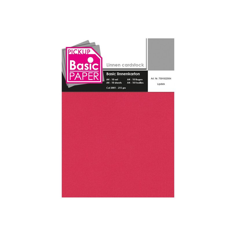 8715119761040-Pickup - Carton de lin - A4 (210 x 297 mm) - 215 g/m² - 10 feuilles - rouge foncé-P_79417884_1-0
