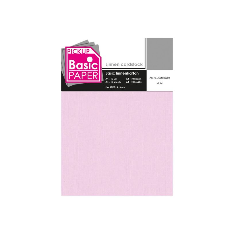 8715119761156-Pickup - Carton de lin - A4 (210 x 297 mm) - 215 g/m² - 10 feuilles - lavande-P_79417895_1-0