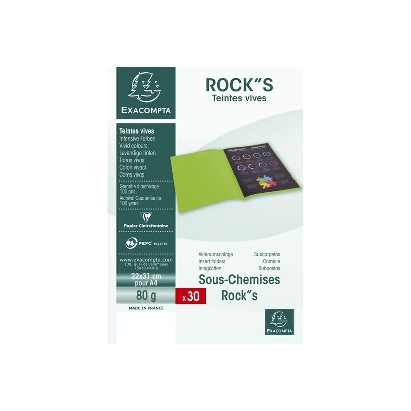 3288588070081-Exacompta Rock"s - 30 Sous-chemises - 80 gr - pour 100 feuilles - violet foncé-P_79418836_1-3