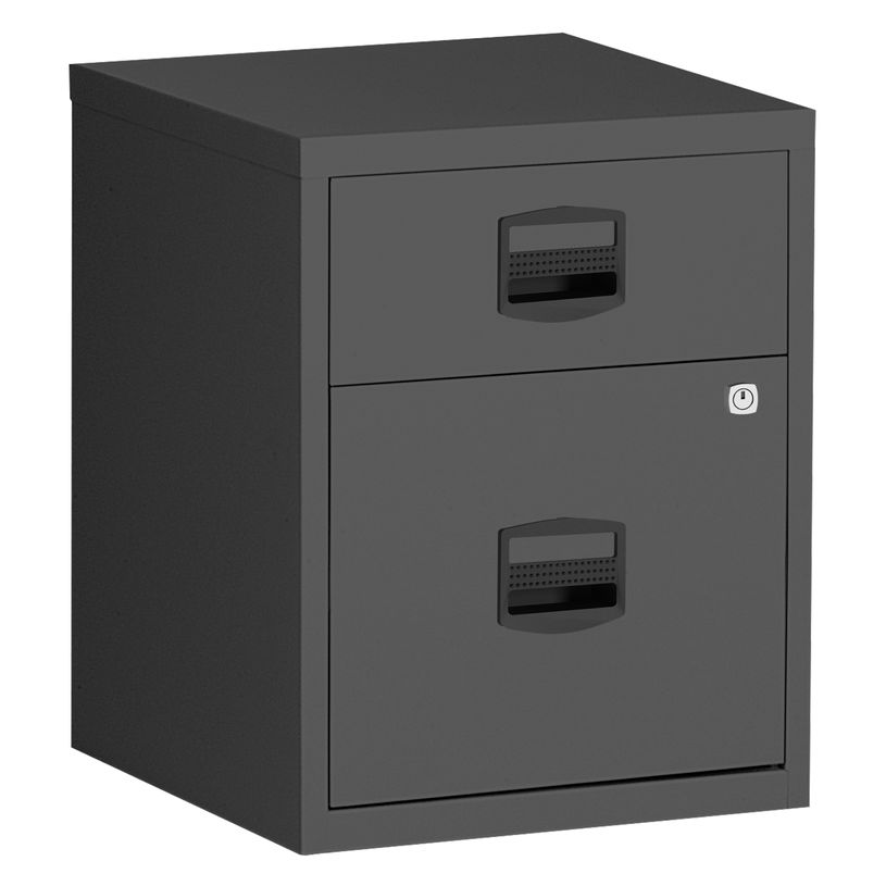 3700339881369-Caisson mobile métallique monobloc - H52 x L41 x P40 cm - 2 tiroirs - anthracite-P_79420837_2-0