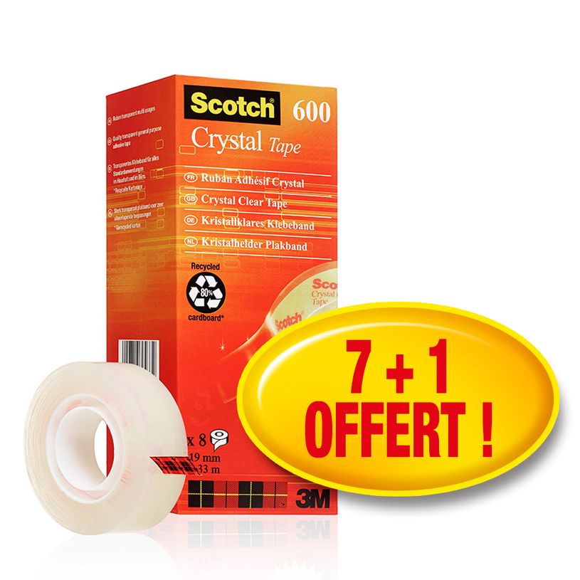 4046719362332-Scotch Crystal - Pack de 8 Rubans adhésifs - 19 mm x 33 m-P_79422440_2-0