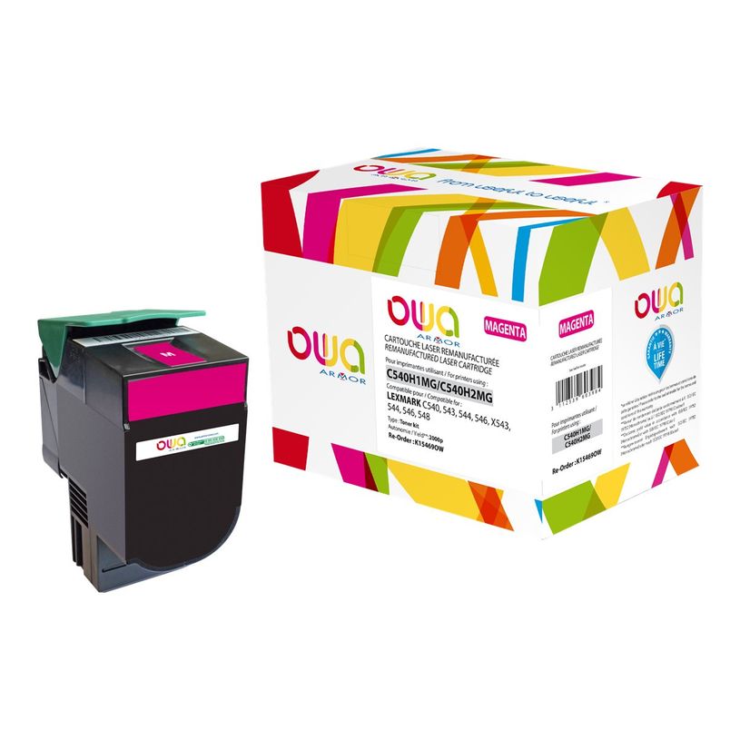 3112539603984-Cartouche laser compatible Lexmark C540H - magenta - Owa K15469OW-P_79423640_1-0