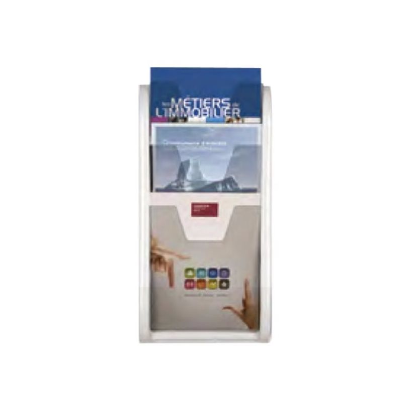 3660412031046-Promocome - Trieur mural / Porte-brochures monobloc 3 niveaux A4 - blanc-P_79427715_1-0