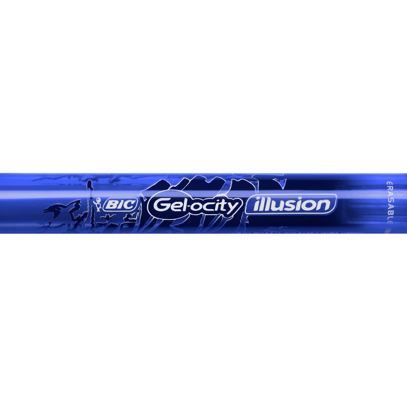 3086123425958-Bic Gelocity Illusion - Roller effaçable - 0,7 mm - bleu-P_79429576_5-3