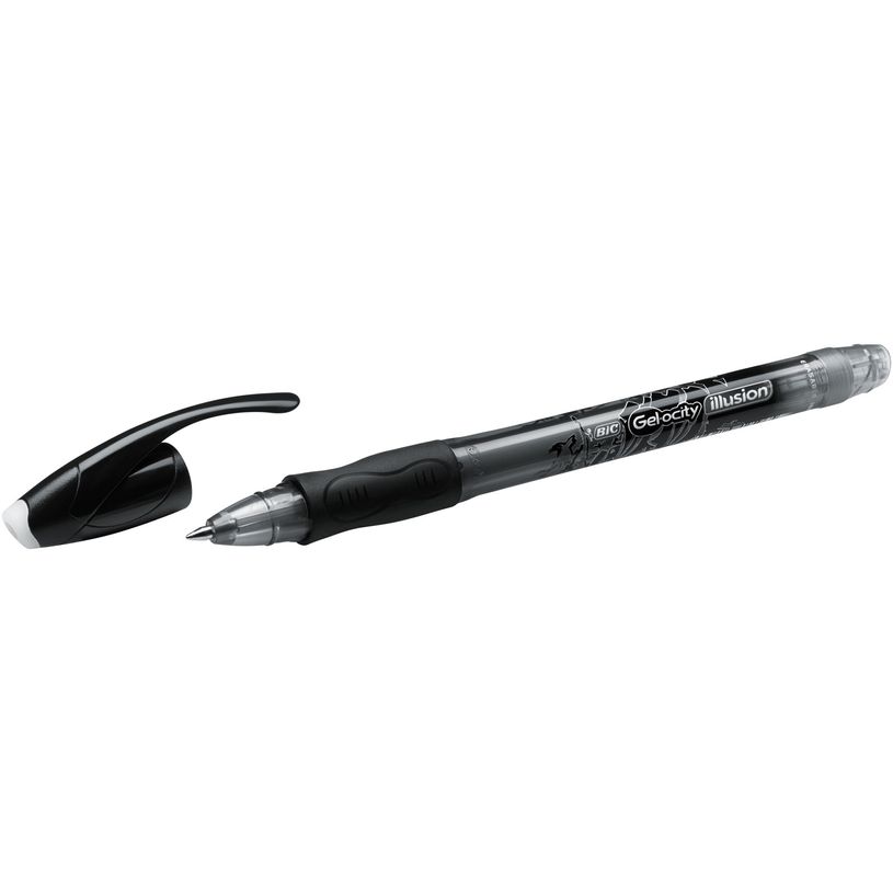 3086123425965-Bic Gelocity Illusion - Roller effaçable - 0,7 mm - noir-P_79429577_2-1