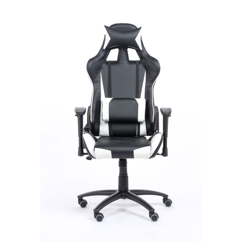 3760185029001-Fauteuil gamer SPORTING - accoudoirs réglables - noir et blanc-P_79429680_3-2