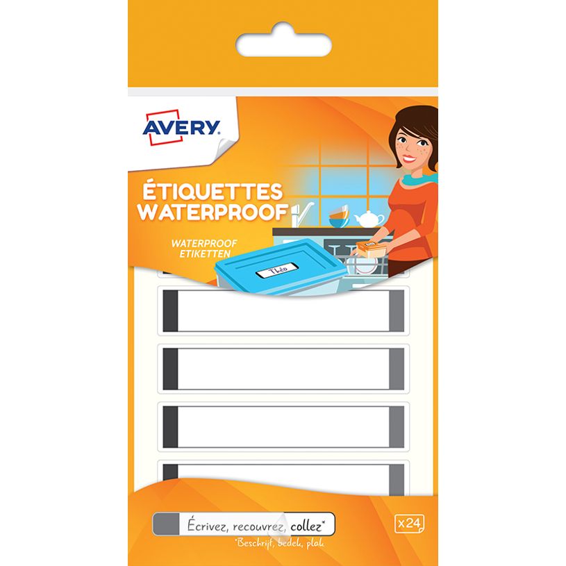 5014702029875-Avery - 24 Étiquettes plastifiées multi-usages blanches avec bordure grise - 86 x 17 mm-P_79430179_3-0