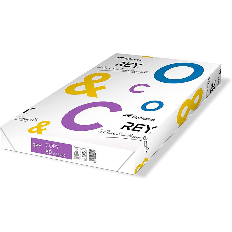 3141728704737-Rey Copy - Papier blanc - A3 (297 x 420 mm) - 80 g/m² - 2500 feuilles (carton de 5 ramette-P_79430470_2-1