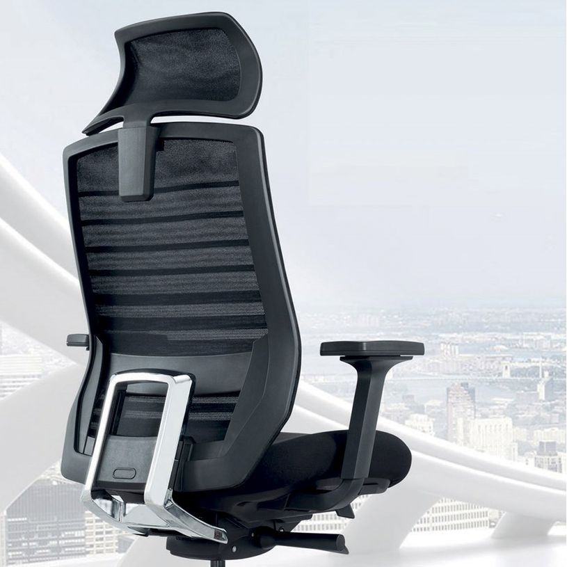 3700339882748-Fauteuil de bureau JACK - accoudoirs réglables - appuie-tête réglable - noir-P_79431022_5-4
