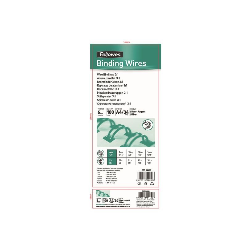 0043859713974-Fellowes - 100 anneaux de reliure en métal - 6 mm - jusqu'à 35 feuilles - argent-P_79431743_3-2