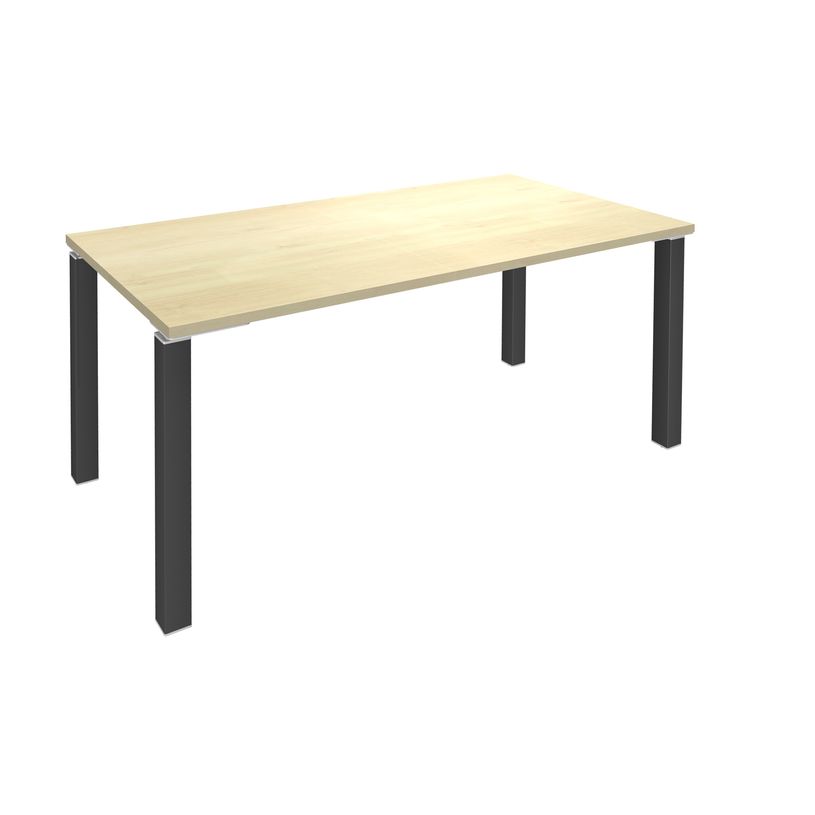 3253310163669-Bureau droit EXPRIM - L120 cm - Plateau imitation Erable - Pieds carbone-P_79432248_1-0