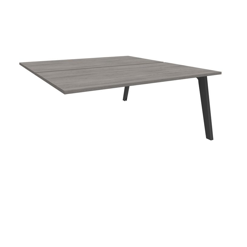 3253310163003-Bureau double STEELY - L120 cm - Double face Suivant - Pieds carbone - plateau imitation Ch-P_79432581_1-0
