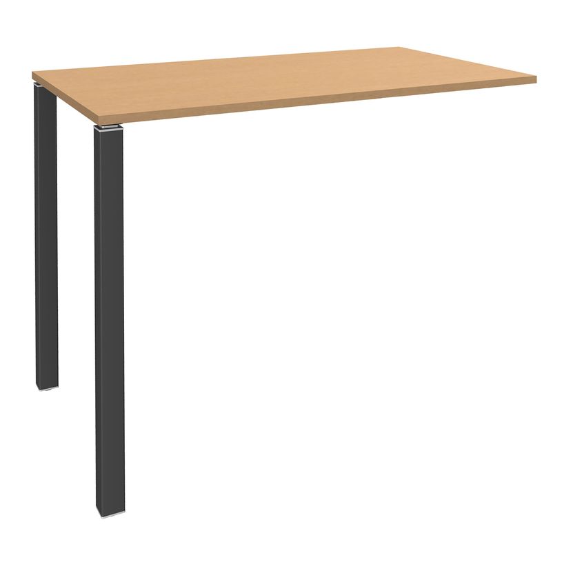 3253310166202-Table Lounge - L140xH105xP60 cm - 2 Pieds carbone - plateau imitation hêtre-P_79432814_1-0
