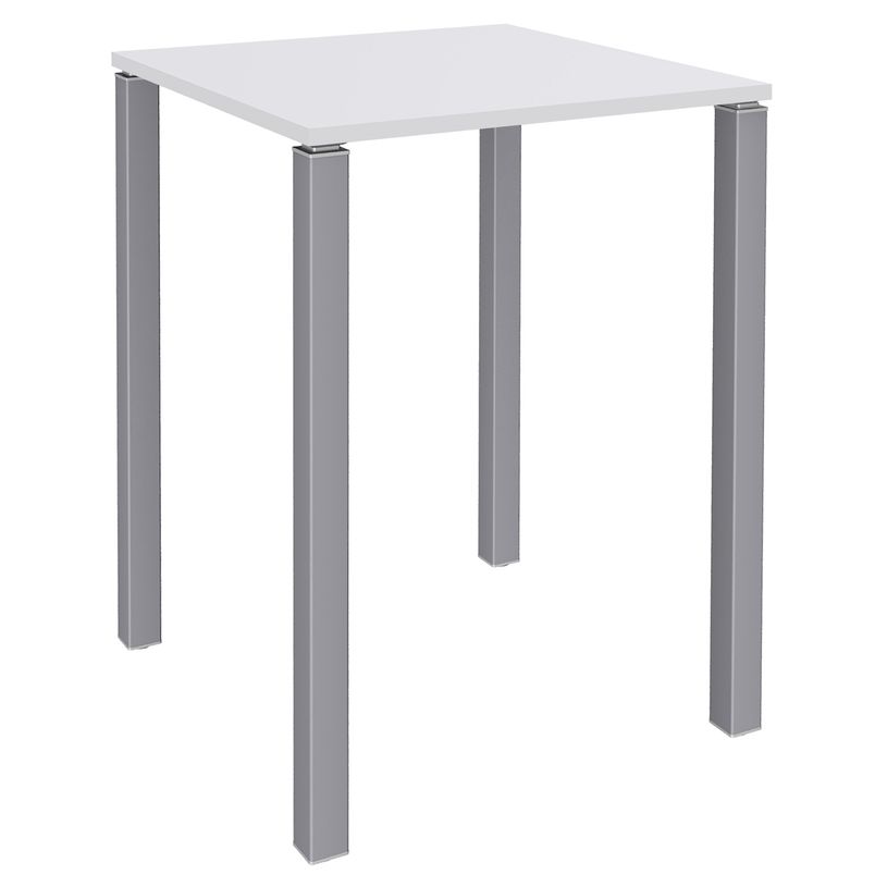 3253310166349-Table Lounge 4 pieds - L80xH105xP80 cm - Pied alu - plateau blanc perle-P_79432828_1-0