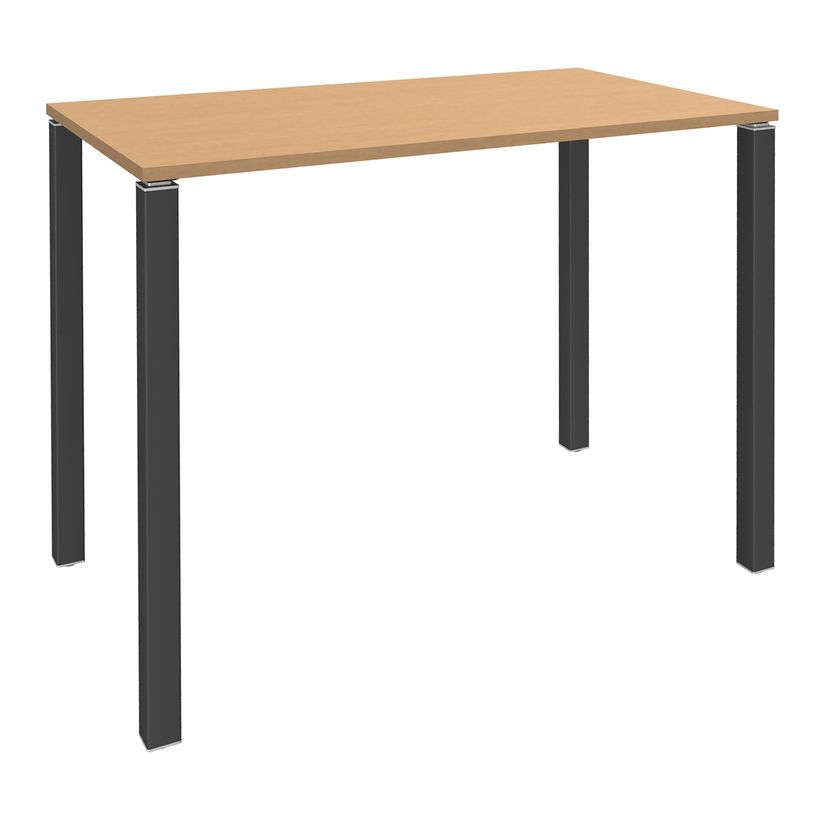 3253310166400-Table Lounge 4 pieds - L120xH105xP80 cm - Pied carbone - plateau imitation hêtre-P_79432834_1-0