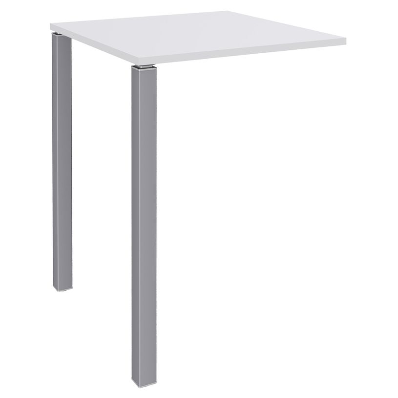 3253310166646-Table Lounge 2 Pieds - L80xH105xP80 cm - Pieds alu - plateau blanc perle-P_79432858_1-0