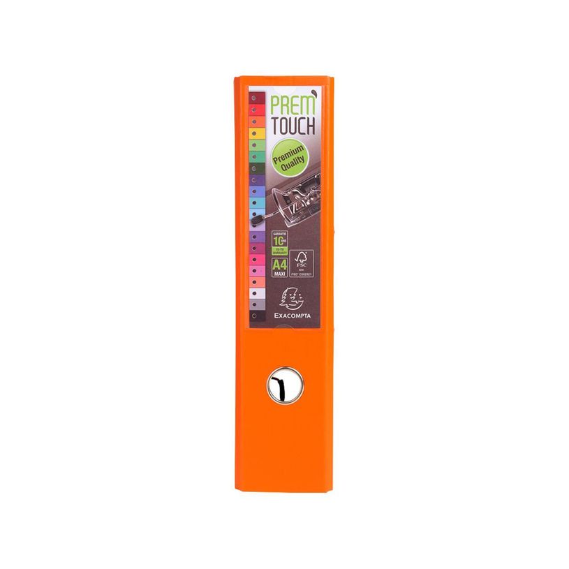 3130630533443-Exacompta Prem'Touch - Classeur à levier - Dos 80 mm - A4 Maxi - pour 715 feuilles - orang-P_79433243_2-1