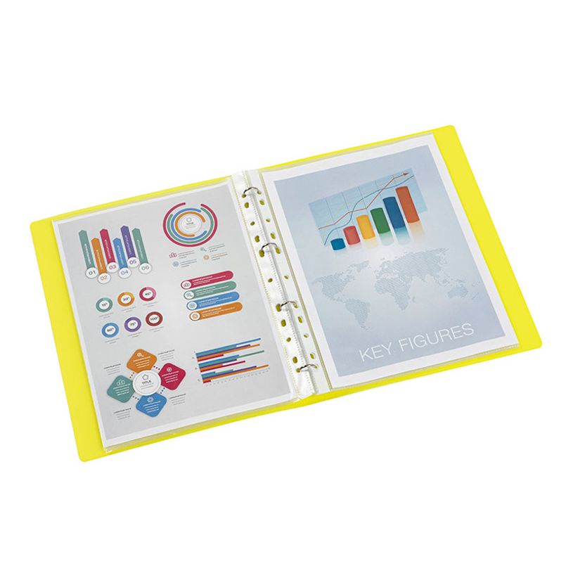 3135250209303-Viquel Propyglass - Classeur à anneaux - Dos 25 mm - A4 - jaune-P_79435016_4-2