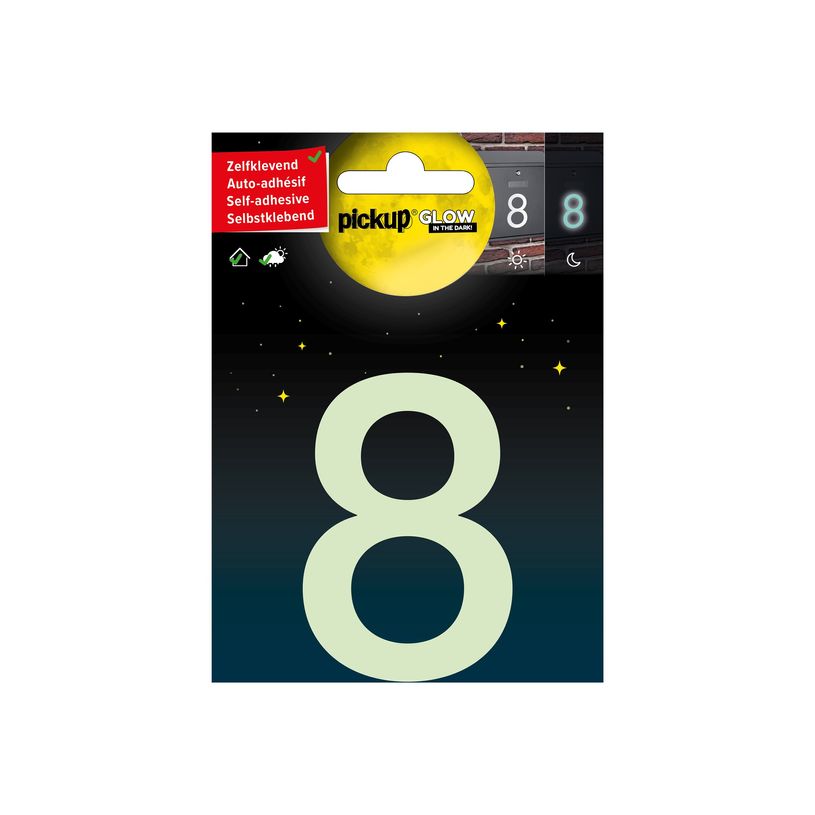 8711234005298-Pickup Glow in the dark - Étiquette autocollante phosphorescente 75 mm - Chiffre 8-P_79435406_1-0