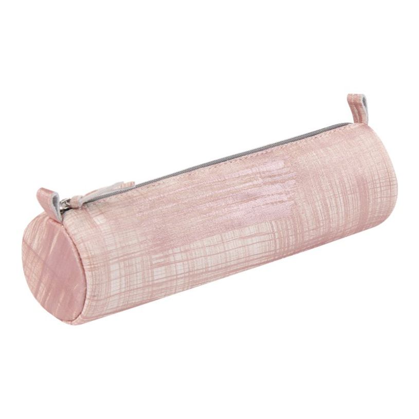 3329680084214-Clairefontaine - Trousse ronde - cuir teinté - saumon brossé-P_79435898_1-0