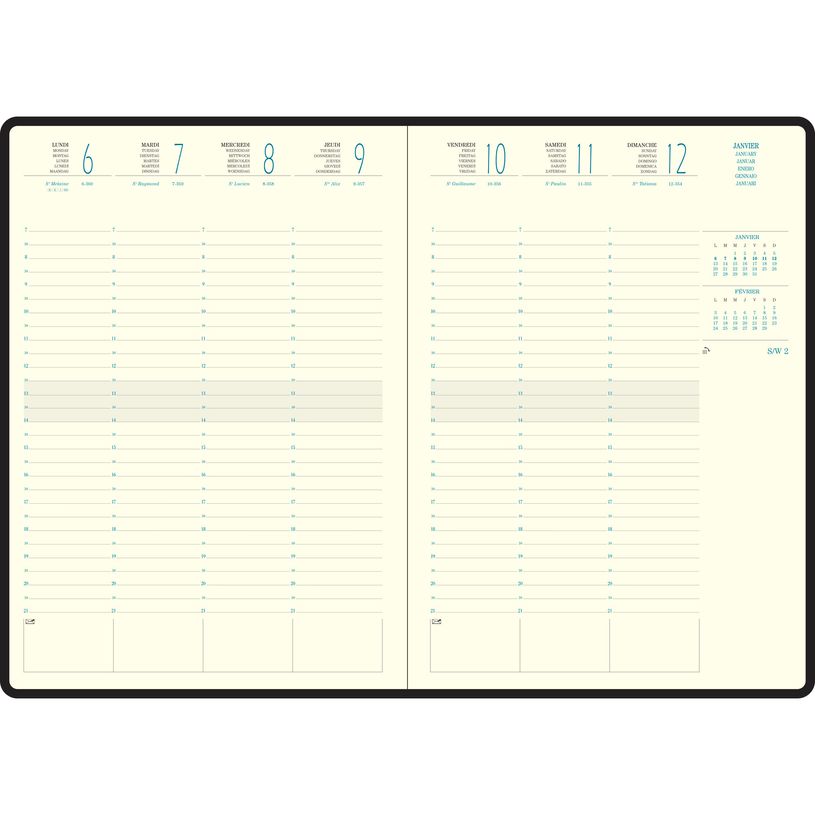 3660942062848-Agenda Volga Eurotime 29 - 1 semaine sur 2 pages - 21 x 29,7 cm - bleu canard - Exacompta-P_79438224_4-2