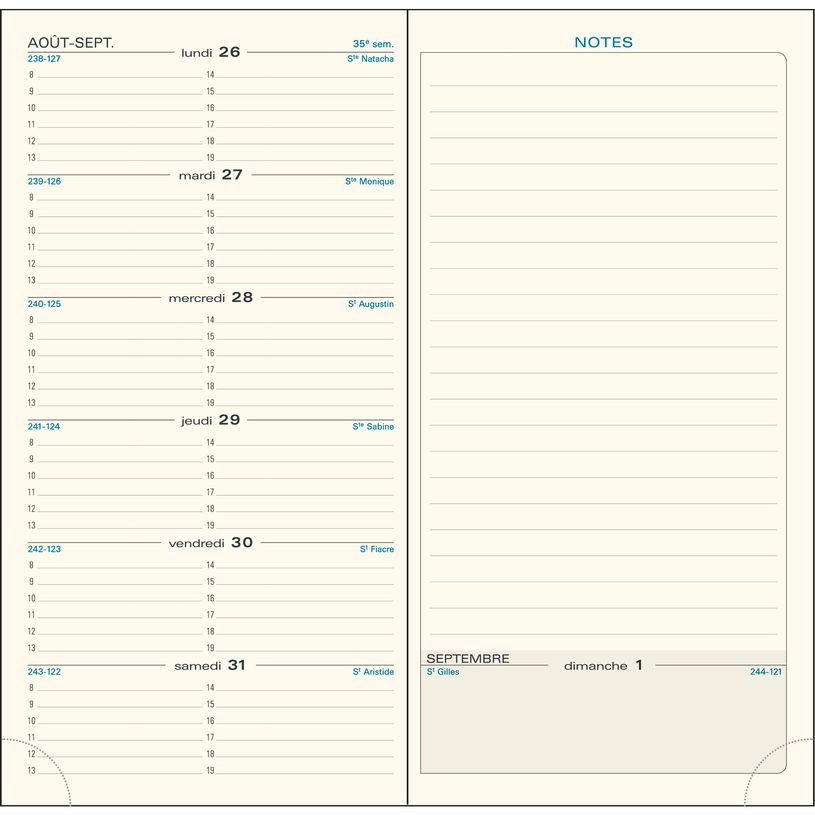 3660942065528-Agenda de poche Amélie Espace 17 - 1 semaine sur 1 page + 1 page de notes - 9 x 17,5 cm - disponible dans diff-P_79438235_6-4