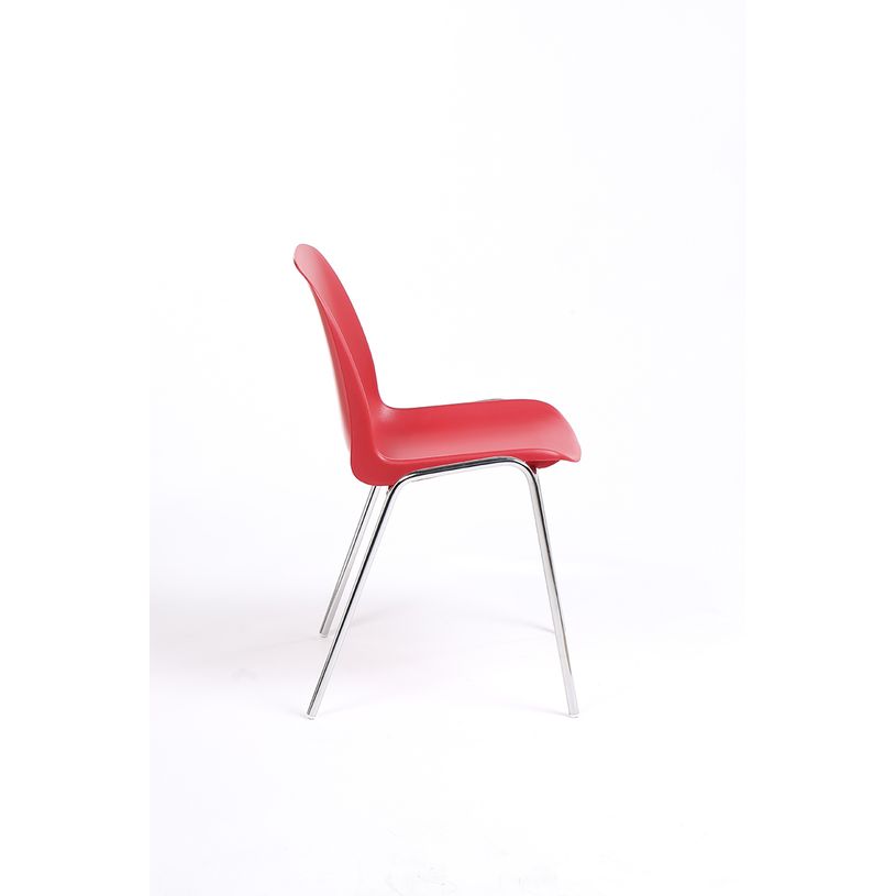 3701338800313-Chaise CHARLOTTE - pieds chromés sans accroche - rouge-P_79438541_2-1
