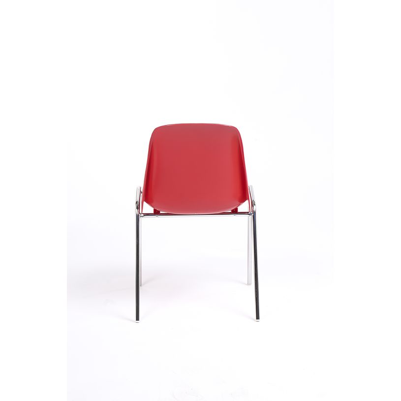 3701338800313-Chaise CHARLOTTE - pieds chromés sans accroche - rouge-P_79438541_4-3