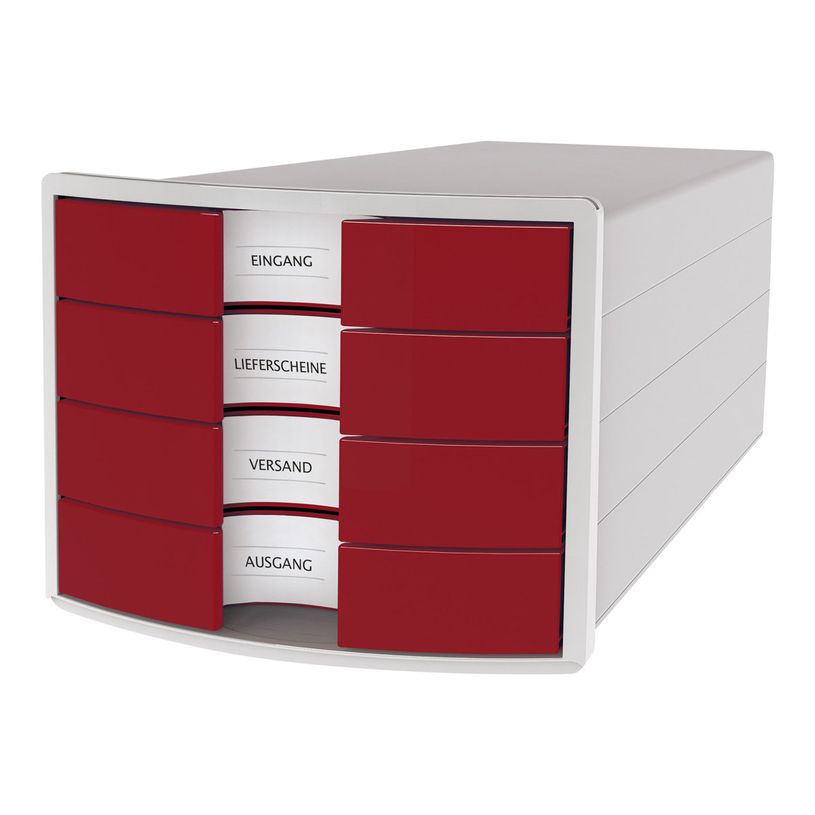 4012473101739-HAN Impuls - Module de classement 4 tiroirs - gris/rouge-P_79438622_2-1