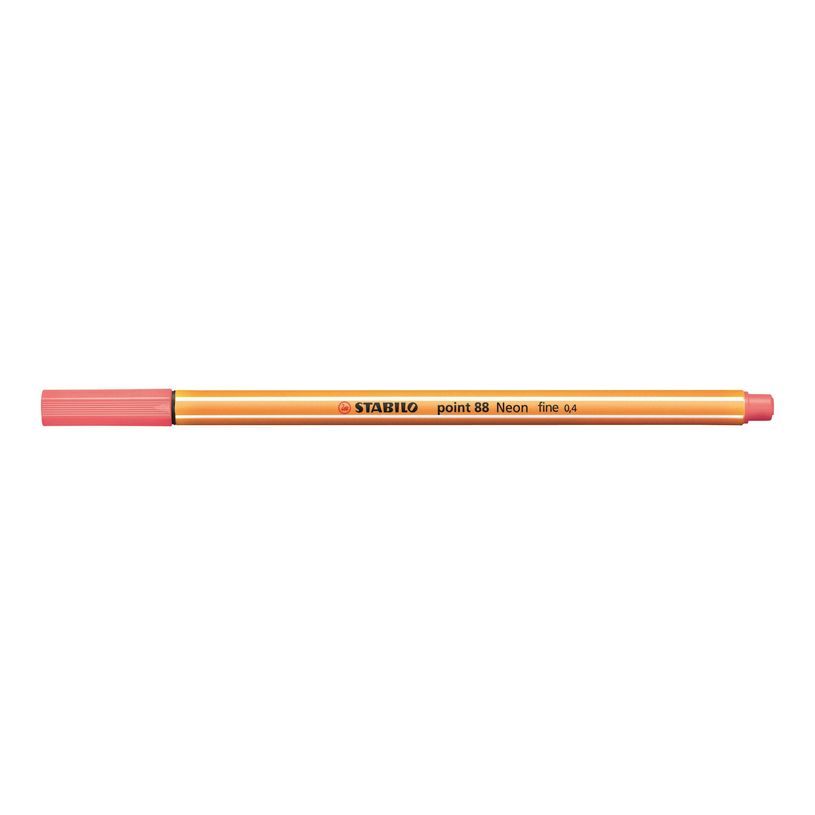 4006381438568-STABILO Point 88 - Feutre fin - 0.4 mm - rouge fluo-P_79439231_2-1